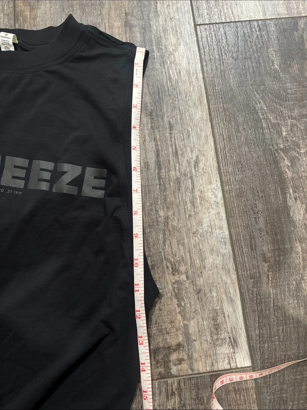 lululemon athletica Black Muscle Tee with 'SEAWHEEZE' Logo